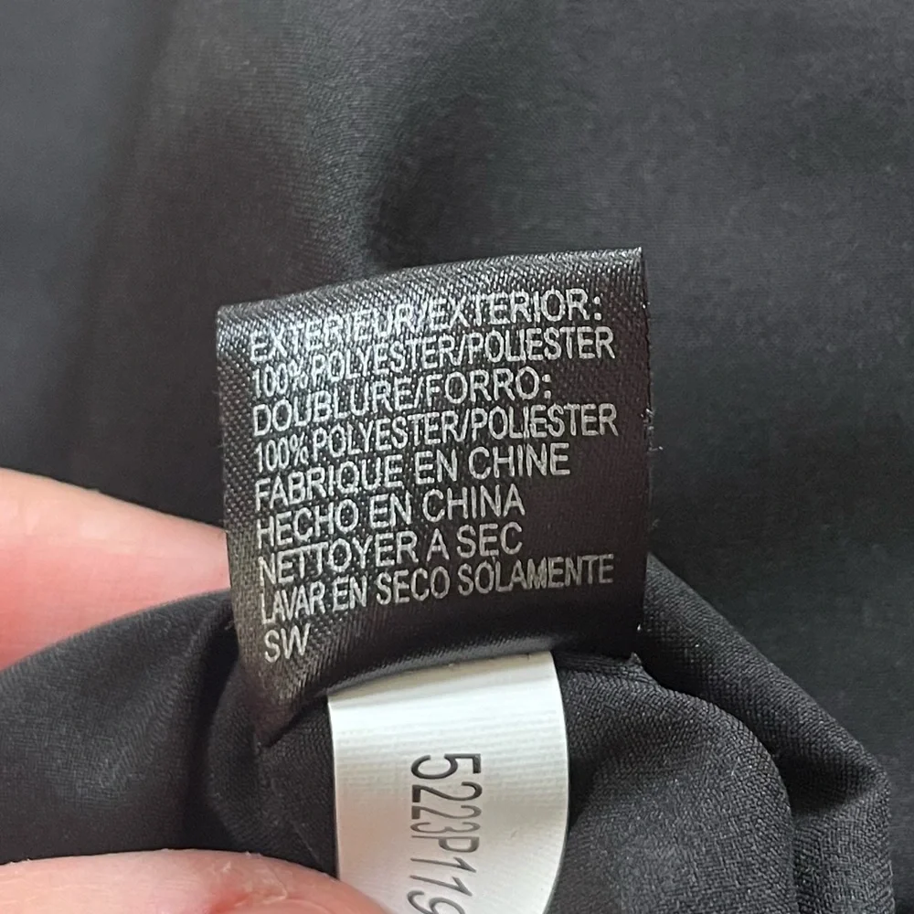 Tahari ASL Floral Black Dress 6 petite - Picture 6 of 8